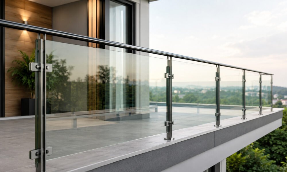 Railing kaca kini menjadi salah satu pilihan favorit dalam desain rumah modern. (Foto: istimewa)