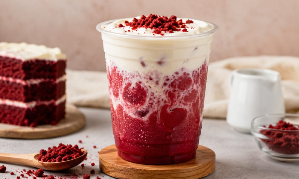 Red Velvet Drink berhasil mencuri perhatian para pecinta kuliner dan penikmat minuman manis. (Foto: istimewa)