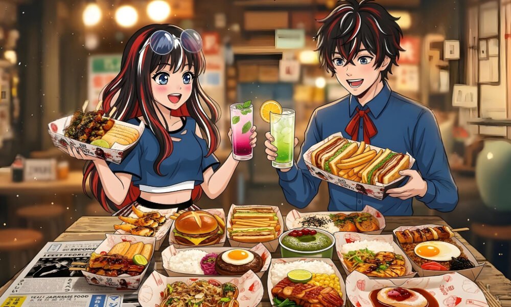 Ren dan Reina menikmati hidangan 60 Seconds to Tokyo. (Foto: istimewa)