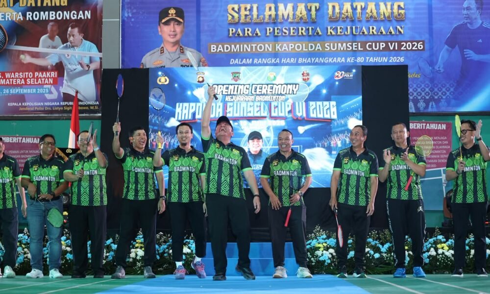 Badminton Kapolda Cup VI 2026 Resmi Bergulir, Polda Sumsel Dorong Sportivitas dan Pembinaan Atlet Daerah