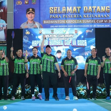 Badminton Kapolda Cup VI 2026 Resmi Bergulir, Polda Sumsel Dorong Sportivitas dan Pembinaan Atlet Daerah Badminton Kapolda Cup VI 2026 Resmi Bergulir, Polda Sumsel Dorong Sportivitas dan Pembinaan Atlet Daerah