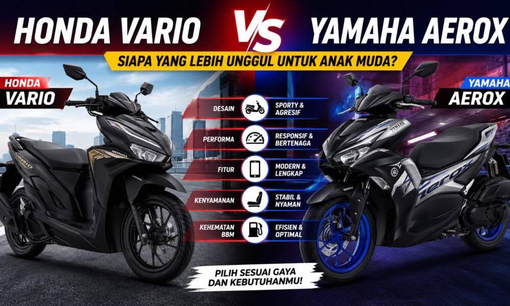 Honda Vario vs Yamaha Aerox, Siapa yang Lebih Unggul untuk Anak Muda?
