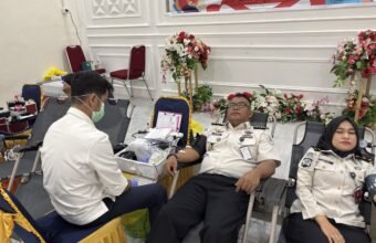 Wujud Kepedulian Sosial, Rutan Palembang Gelar Donor Darah dan Cek Kesehatan di Semarak HUT RI ke-81