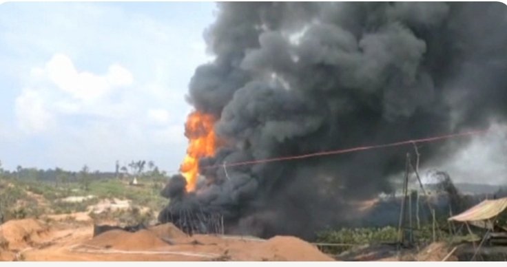 Tak Bersudahan, Sumur Minyak Ilegal di Sanga Desa Muba Meledak Lagi, Pekerja Alami Luka Bakar