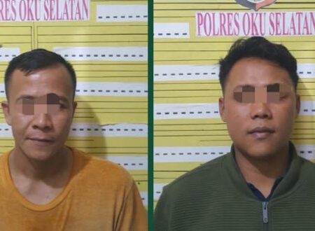 Hanya Hitungan Jam, Satreskrim Polres OKU Selatan Berhasil Ungkap Kasus Pembunuhan Plt KUA, Dua Pelaku Diamankan Di Mapolres OKU Selatan
