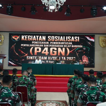 Kodam II/Sriwijaya Teguhkan Komitmen Perangi Narkoba Melalui P4GN TA 2026