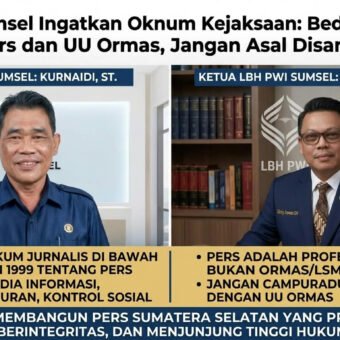 Wartawan dan LSM Disamakan, PWI Sumsel: Keduanya Punya Dasar Hukum Berbeda