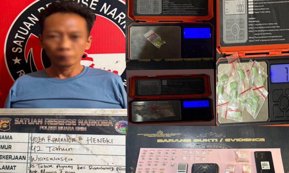 Edarkan Sabu dan Ekstasi Logo Minions, Wiraswasta di Muara Enim Diciduk Polisi