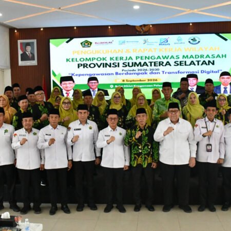 Madrasah Jadi Pilihan Utama Warga Sumsel, Kakanwil Kemenag Kukuhkan Pokjawas 2026–2030