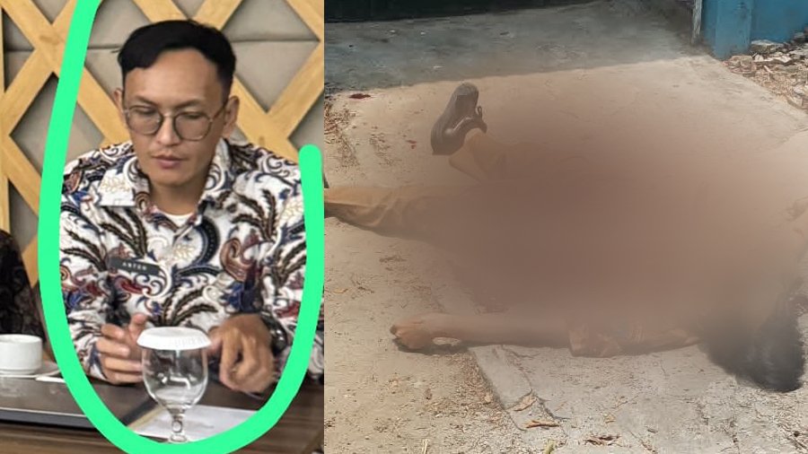 PNS Inspektorat OKI Tewas Bersimbah Darah di Area Kantor PMD, Diduga Ditikam Istri, Pisau Masih Tertancap