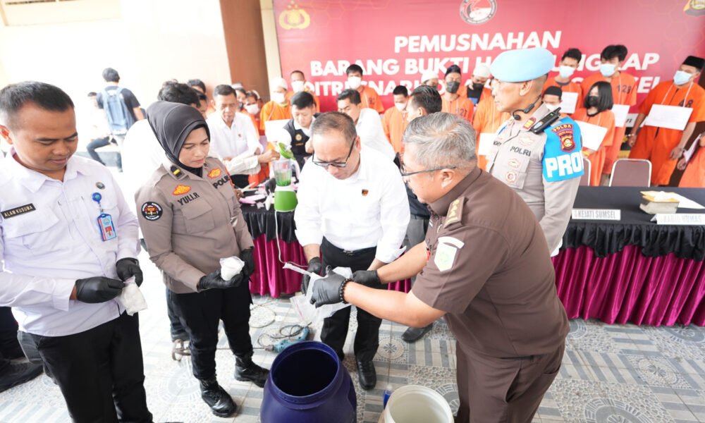 Polda Sumsel Musnahkan Sabu dan Ekstasi Hasil Pengungkapan September 2026