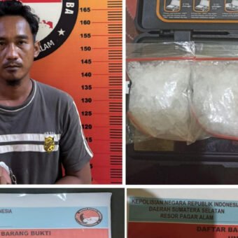 Sabu 18,47 Gram Disita Polisi dari Kontrakan di Tanjung Agung Pagar Alam