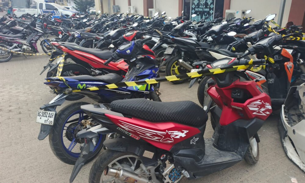 Polrestabes Palembang Amankan 107 Motor Balap Liar dalam Patroli KRYD Tengah Malam