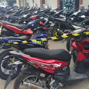 Polrestabes Palembang Amankan 107 Motor Balap Liar dalam Patroli KRYD Tengah Malam
