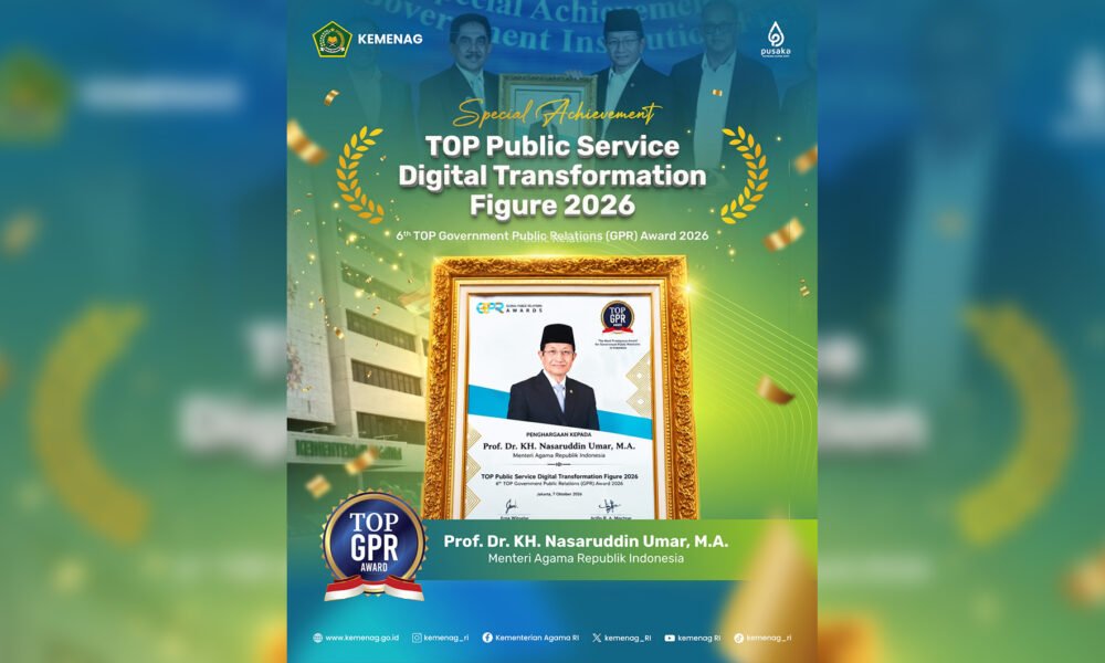Menag Nasaruddin Umar Raih TOP GPR Award 2026, Apresiasi Kerja Kolektif ASN Kemenag
