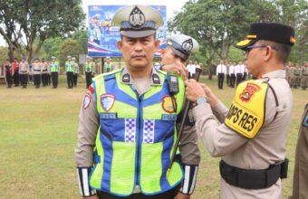Kapolres Banyuasin Pimpin Apel Operasi Patuh Musi 2026, Ini Pesannya untuk Pengendara