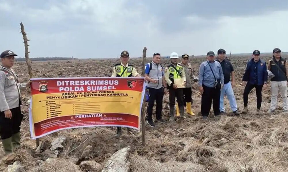 Usut Karhutla di OKI, Ditreskrimsus Polda Sumsel Periksa Lahan Konsesi PT KEN dan TNK 23