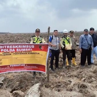 Usut Karhutla di OKI, Ditreskrimsus Polda Sumsel Periksa Lahan Konsesi PT KEN dan TNK 23
