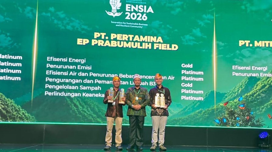 Pertamina EP Prabumulih Raih 6 Penghargaan di ENSIA 2026, Inovasi Lingkungan Jadi Sorotan