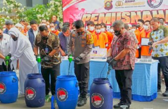 35 Kg Sabu Hasil Penggerebekan 182 Lokasi Bersama BNN Dimusnahkan Polda Sumsel