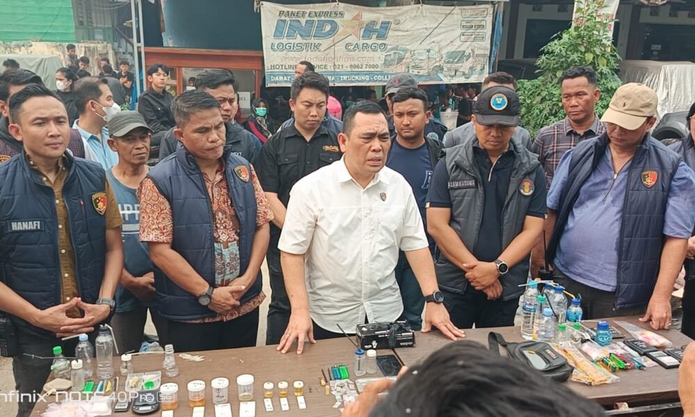 Sarang Narkoba di Lorong Manggar Boom Baru Palembang Digerebek Tim Gabungan, 7 Orang Diamankan