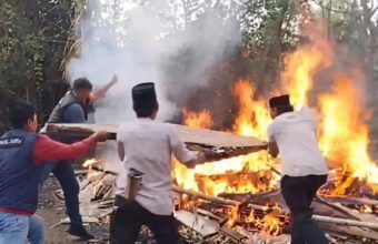 9 Pondok Narkoba di Kayuagung OKI Dibakar Polisi, Ditemukan Sabu tapi Tak Ada Pemiliknya